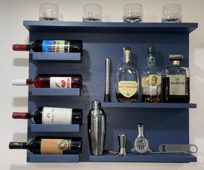 Wine shelf, wine display, kitchen open shelf, wine and liquor display