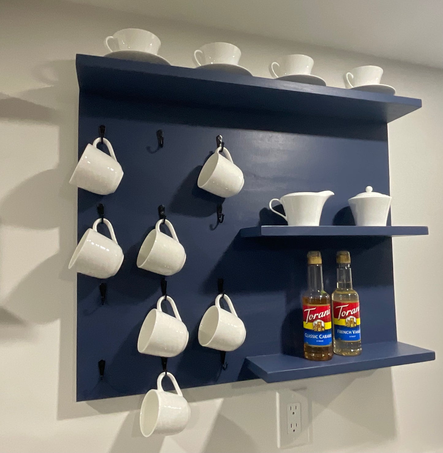 Coffee shelf, Multiple Coffee Cup Holder, Kitchen Shelf, Kitchen Coffee Rack, Coffee Display