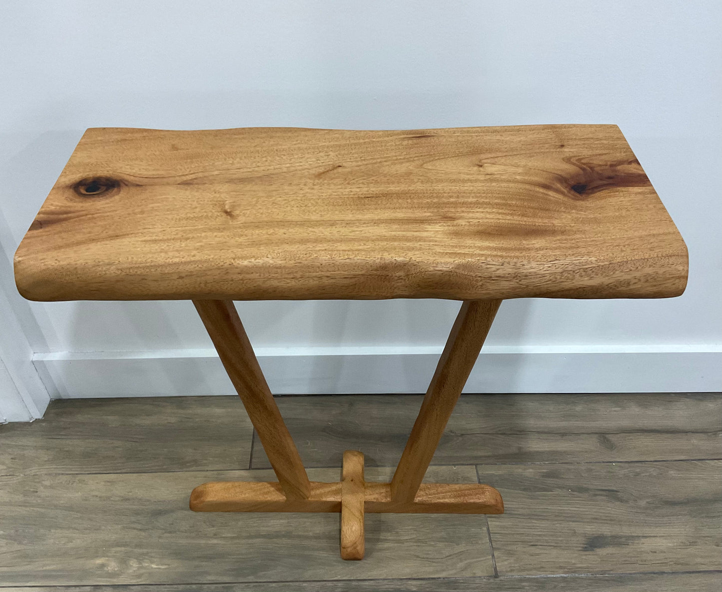 Unique end table, African Mahogany end table, live edge side table, sofa table, Coffee side table, modern end table, hand carved end table